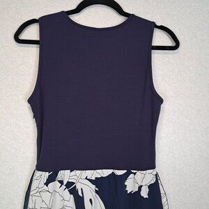 BTFBM Women's Sleeveless Long Draped Maxi M Dress Size S Floral Wavy Summer